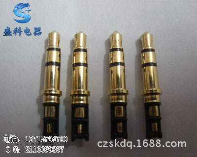 3.5立体声镀金 3.5音频 DC插头  3.5公头