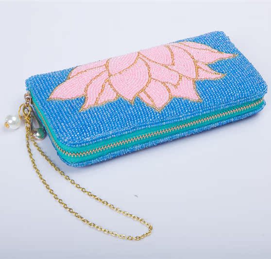 珠繡長款包