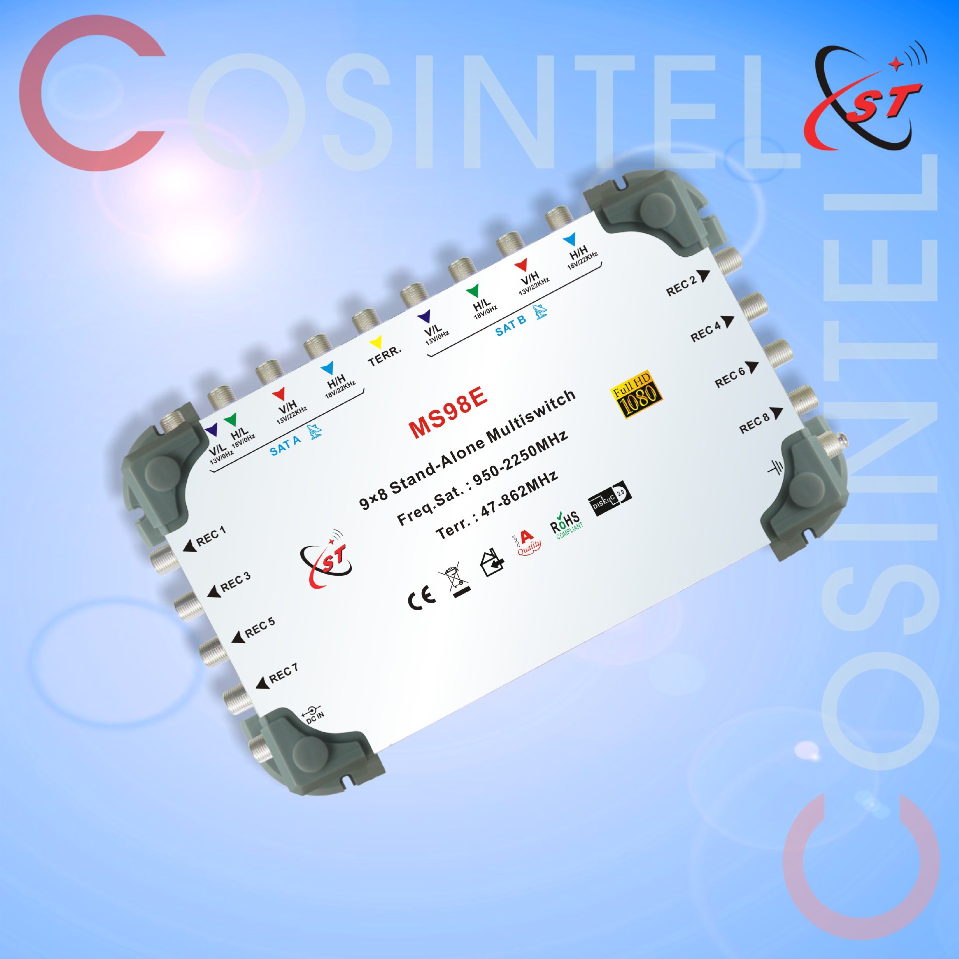 9进8出 MS98C MS98E MS98P卫星开关多路开关级联终端 Multiswitch