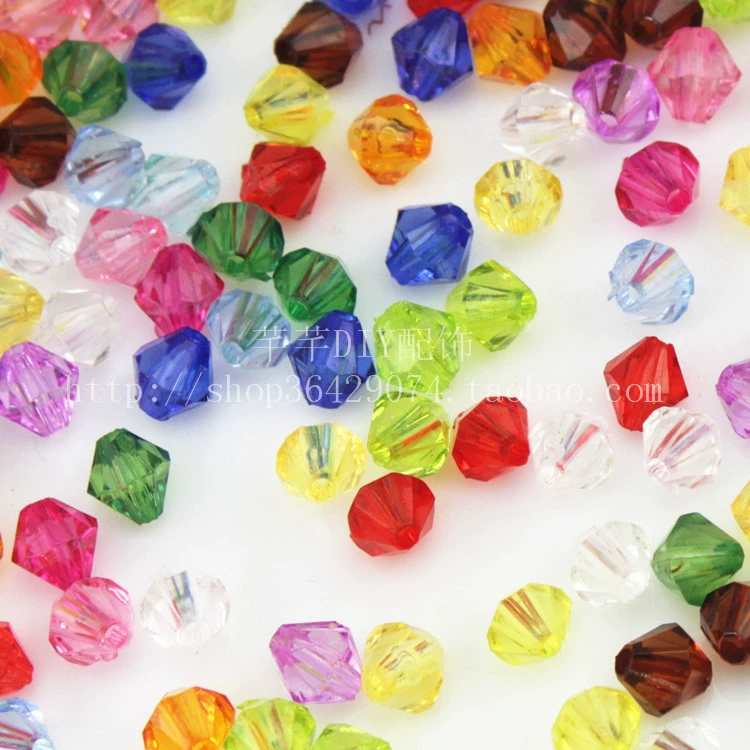 DIY ручной работы бисерный Материал 500 прозрачных акриловых бусин оптом жемчуг Алмазные бусины с двумя наконечниками бусины