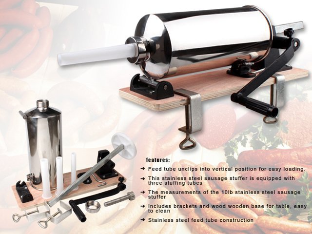 Fabricante en stock máquina de llenado de salchichas de acero inoxidable transfronterizo máquina de salchicha vertical doméstica comercial máquina de salchicha horizontal manual