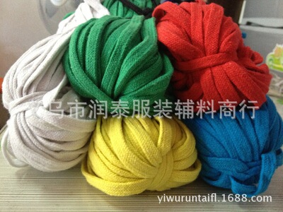 colour 10mm Hollow flat cotton rope Hollow Rope Clothes hat rope Waist pants