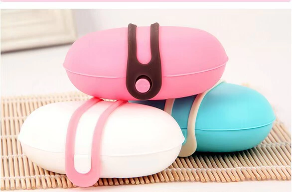 Plastic silicone design handheld soap holder for traveling