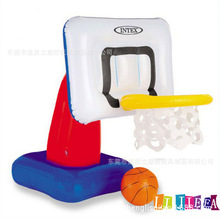 直供PVC充气蓝球架足球门架水上篮球框直供LOGO水上充气玩具