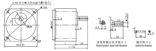 5IK60GN-CF齿轮箱外形尺寸