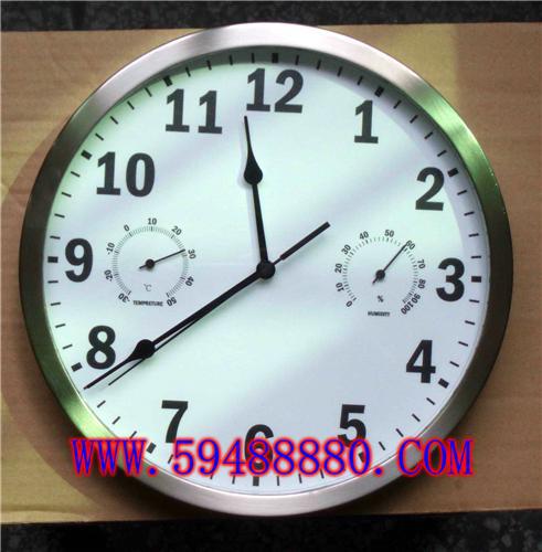 金属壳温湿度挂钟