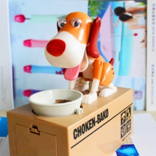 Factory direct selling money-eating dog piggy bank piggy bank birthday gift one piece drop shipping street stall hot selling creative gift