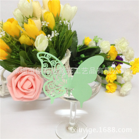 酒杯裝飾紙插卡