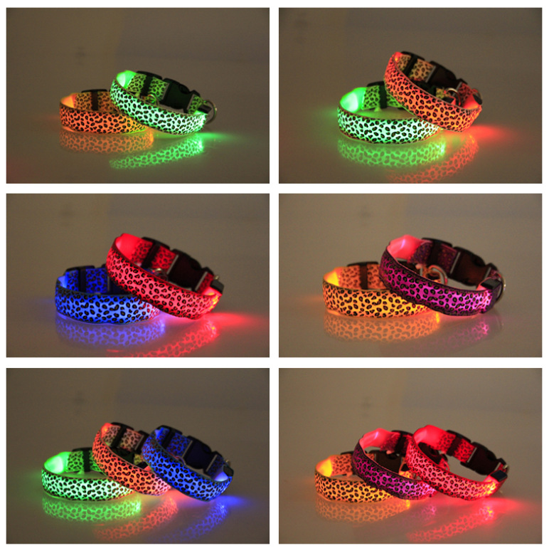豹纹LED发光狗项圈 挺好品牌 (2)