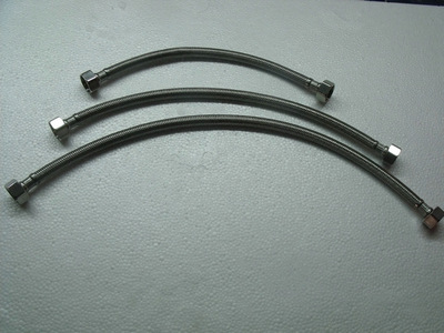 厂家出售 不锈钢40长双头螺编织软管 双联式进水钢丝网管