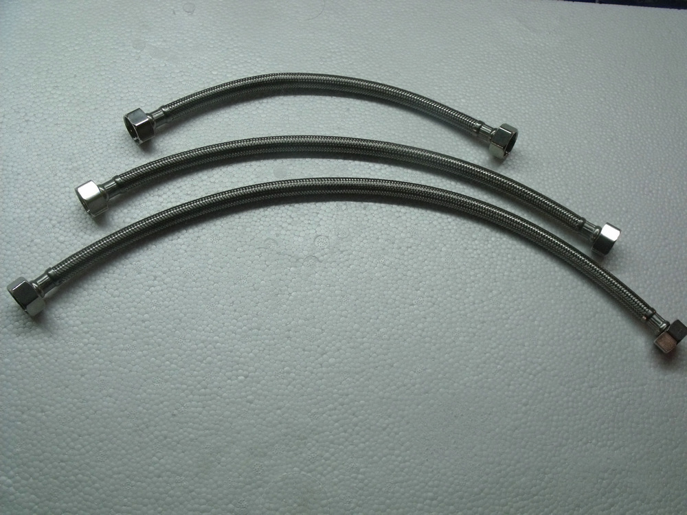 厂家出售 不锈钢40长双头螺编织软管 双联式进水钢丝网管