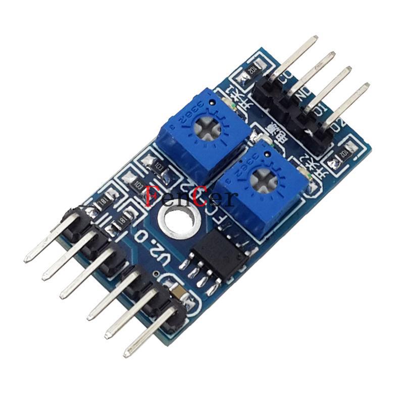 2路传感器模块 可接光敏 热敏 湿敏 干簧管 震动传感器等