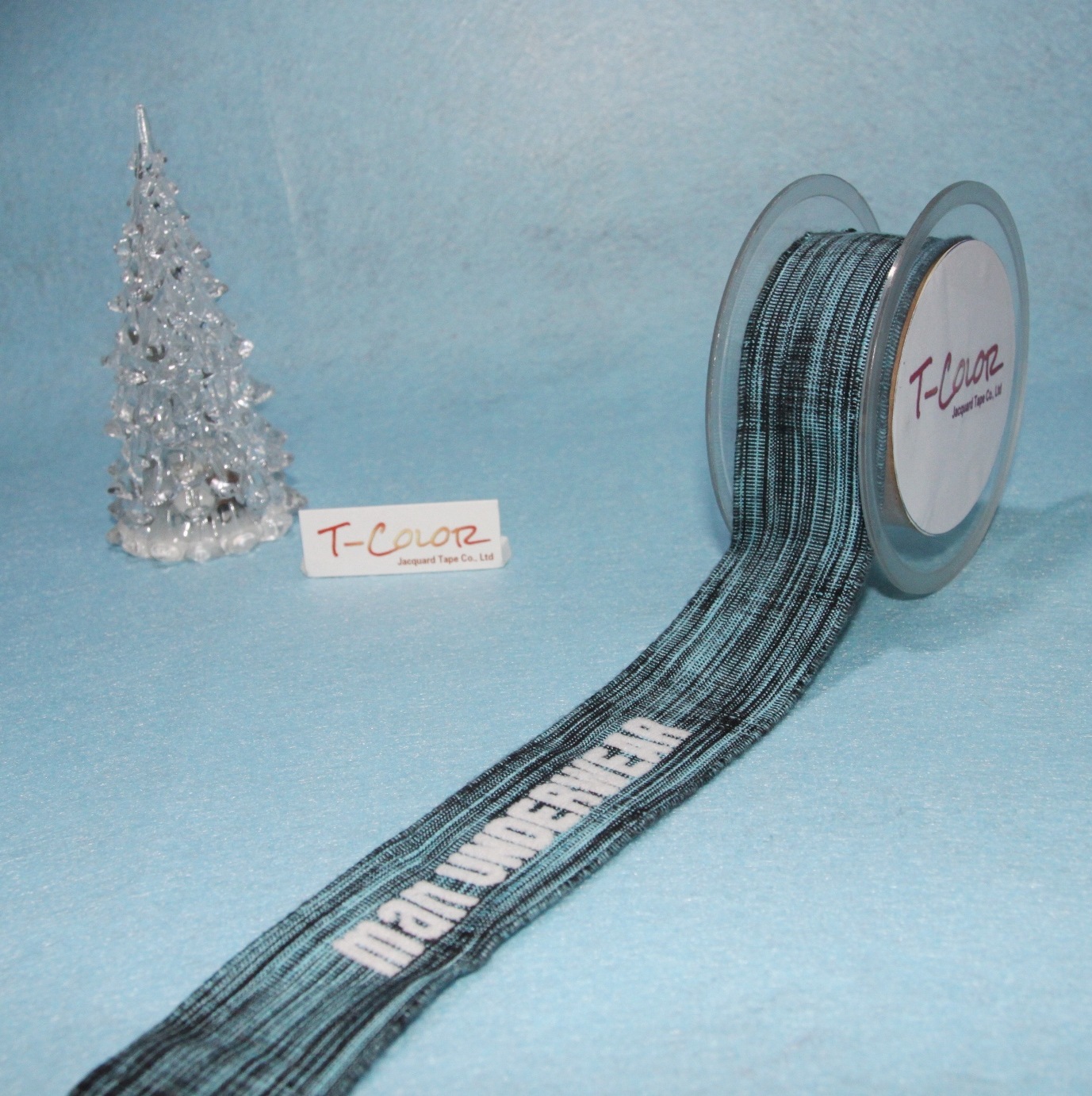 尼龙高弹提花松紧带, 电脑提花弹力带, 棉裤头腰头橡根段染提花带