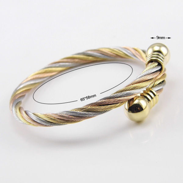 Real Gold Plated Plating Material Rings, Bracelets Classification Vacuum Plating Real Gold Plated Geometric 304 Stainless Steel Fashion Waterproof Non Tarnish Rings Bracelets