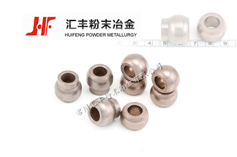 粉末冶金加工厂定做标准球形铜铁基含油轴承 单向模压粉末冶金件