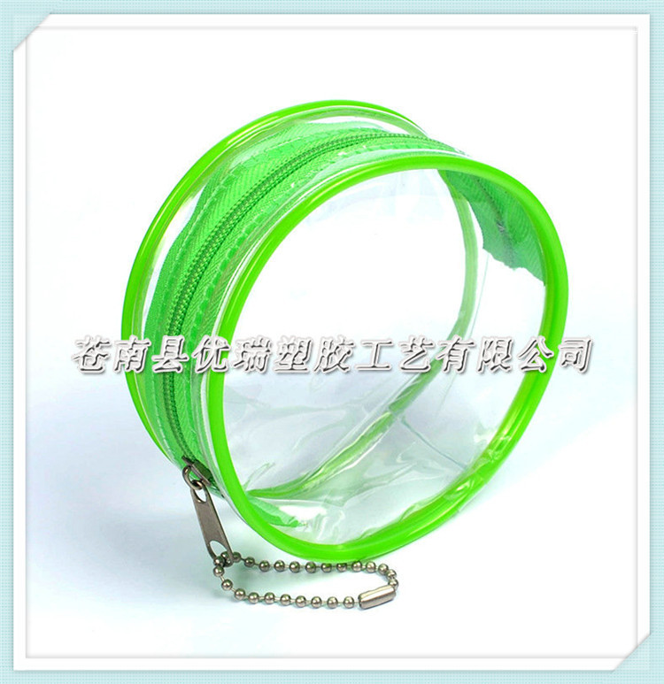 透明胶骨边PVC拉链袋 零钱袋零钱包 拉链PVC塑料袋（价1