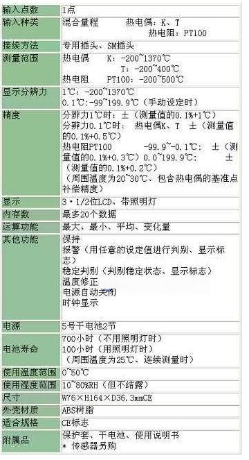 手持式数字温度计 型号CHINO-MC1000库号M387384