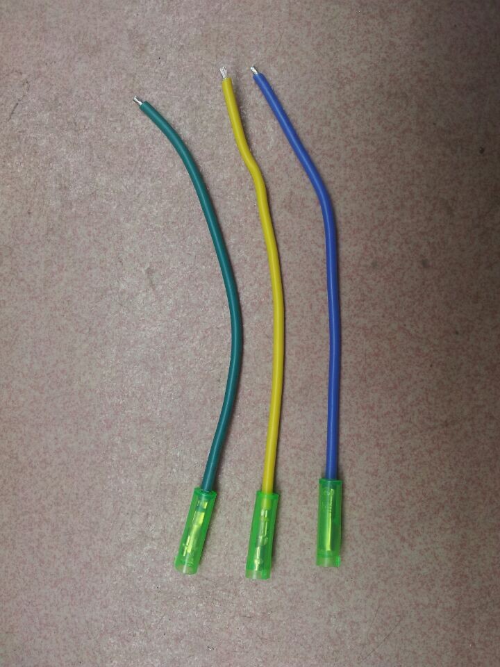 4.0子弹头端子线  配绿色护套  4.0公母对插端子 厂家直销