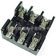 供应 φ6.35×L31.8保险座/基板式保险丝座/3P熔断器座/