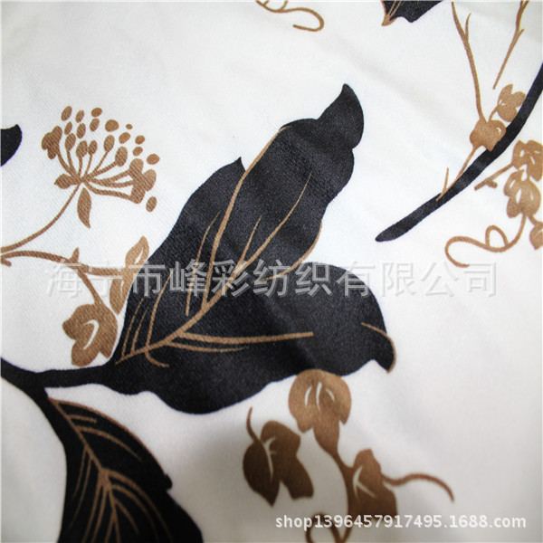 专业供应各种经编印花家纺面料 0.5毛高涤纶印花短毛绒 品种繁多