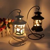 European -style circular hollow single hanging candlestick creative romantic candle zakka pentagram iron -art candle rack