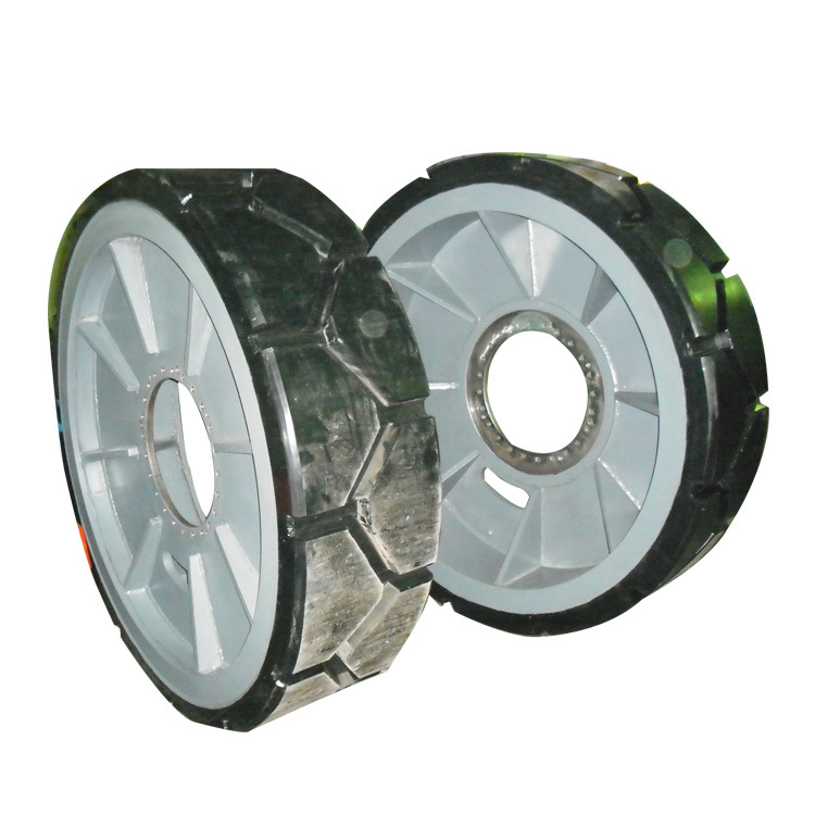 山东济南煤矿40Y支架搬运车聚氨酯实心轮胎矿用聚氨酯浇注实心胎