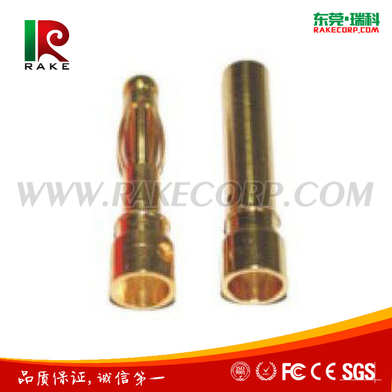 4.0 Large gules sheath Dedicated Gold-plated Bananas Plug Pure copper hardware Plug Customized lantern Plug