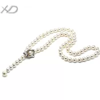 XD Sweater, beads, necklace, accessory for bride, silver 925 sample