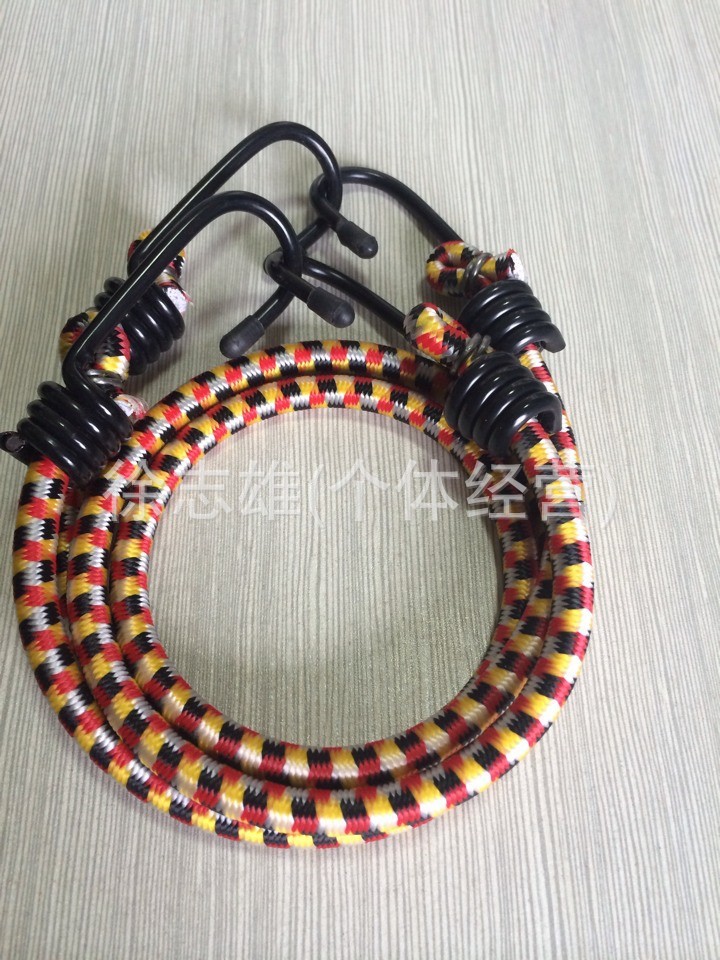 【诚信厂家 】8mm全乳胶行李绳行李带自行车捆绑带    多色