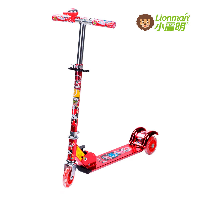 小丽明2068儿童滑板车三轮闪光踏板车宝宝滑轮车滑板车一件代发