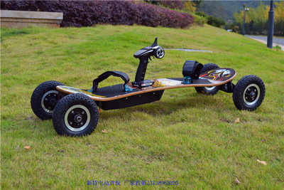 锂电 电动无线遥控动力 越野风筝成人滑板 7档调节 abs刹车|ms