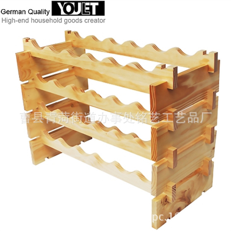 Production supply solid wood Primary color Wine Display rack woodiness red wine Wine Winery Wine Wooden wine rack