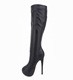 819-6 The new model of Britain's autumn and winter simulation skin ultra high heel repair thin leg round head long tube female boots