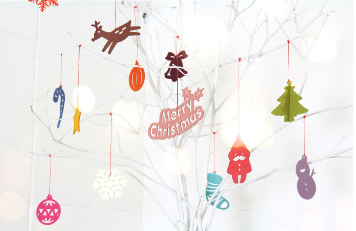 【廠家直銷】聖誕裝飾毛氈挂件 造型多 色彩全 歡迎咨詢