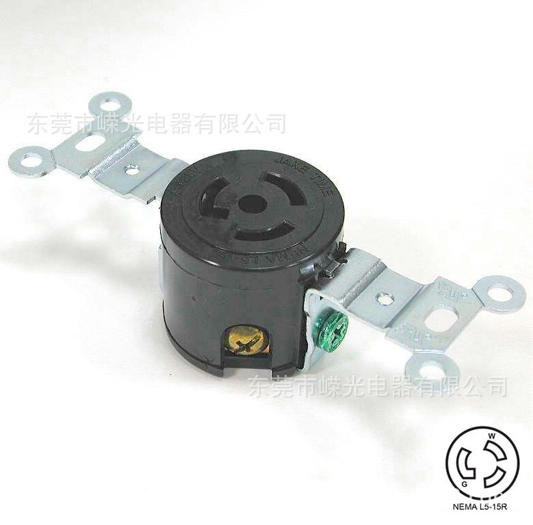 JT-515LR NEMA L5-15R 防松插座 1 125V 暗装插座 工业插座