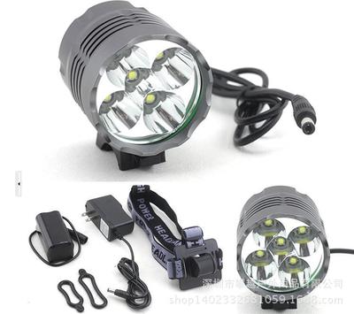 跨境专供5T6超高亮自行车前灯/5600LM/自行车灯/五颗t6自行车灯|ms