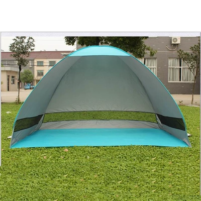 Beach tent fishing leisure wind-resistant prevent sunburn (Çadırlar) - silver-green-single