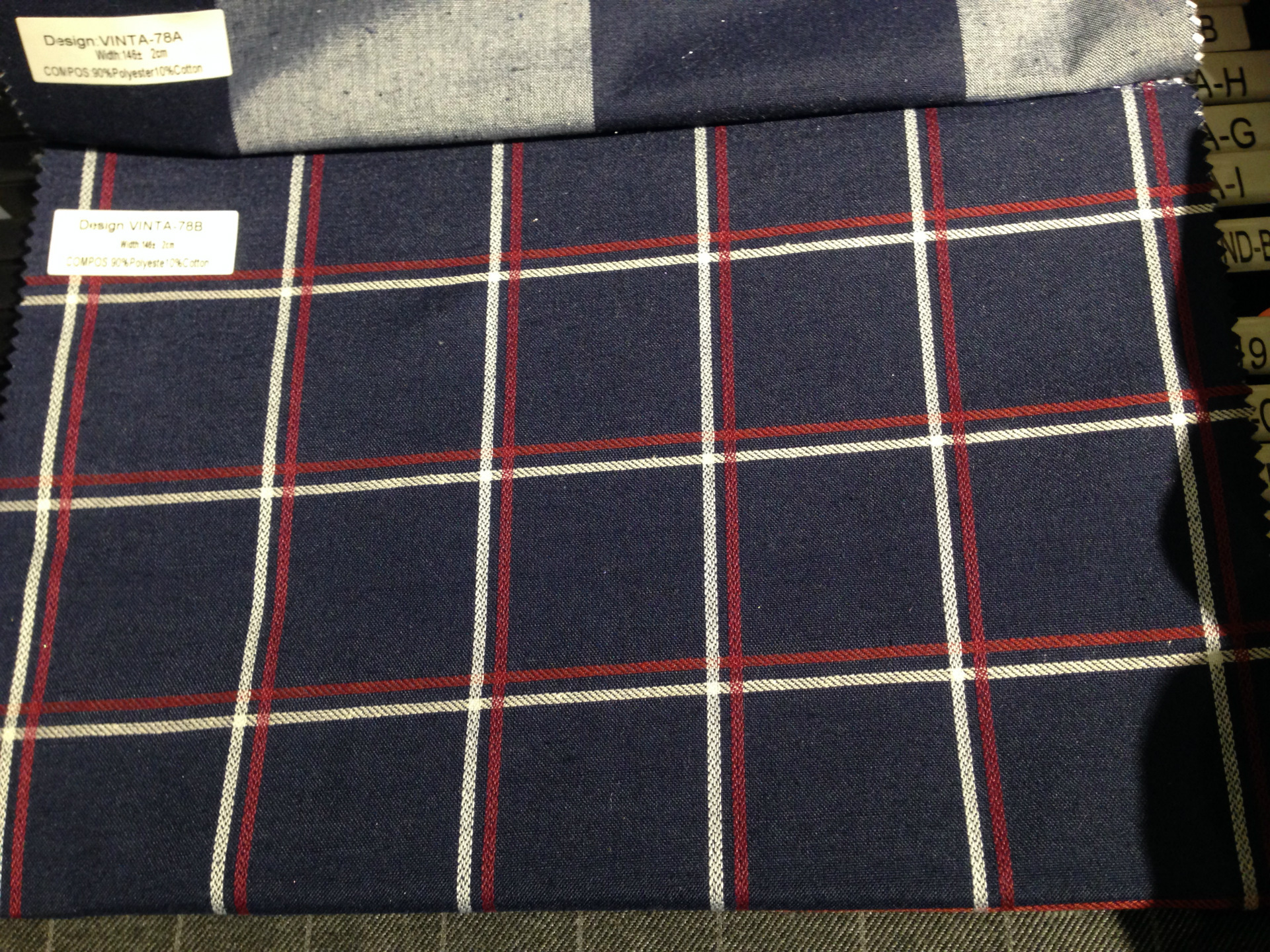 英伦风色织棉麻花布简约涤棉沙发布抱枕装饰勉面料VINTA