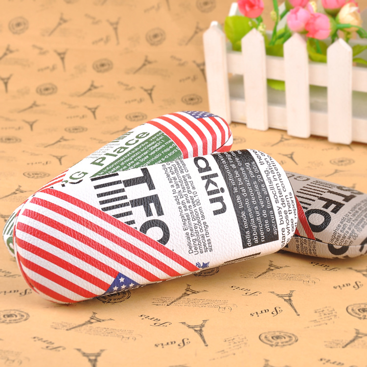 U.S.A national flag glasses Box english cortex medium , please myopia Presbyopia student frame Storage Compression