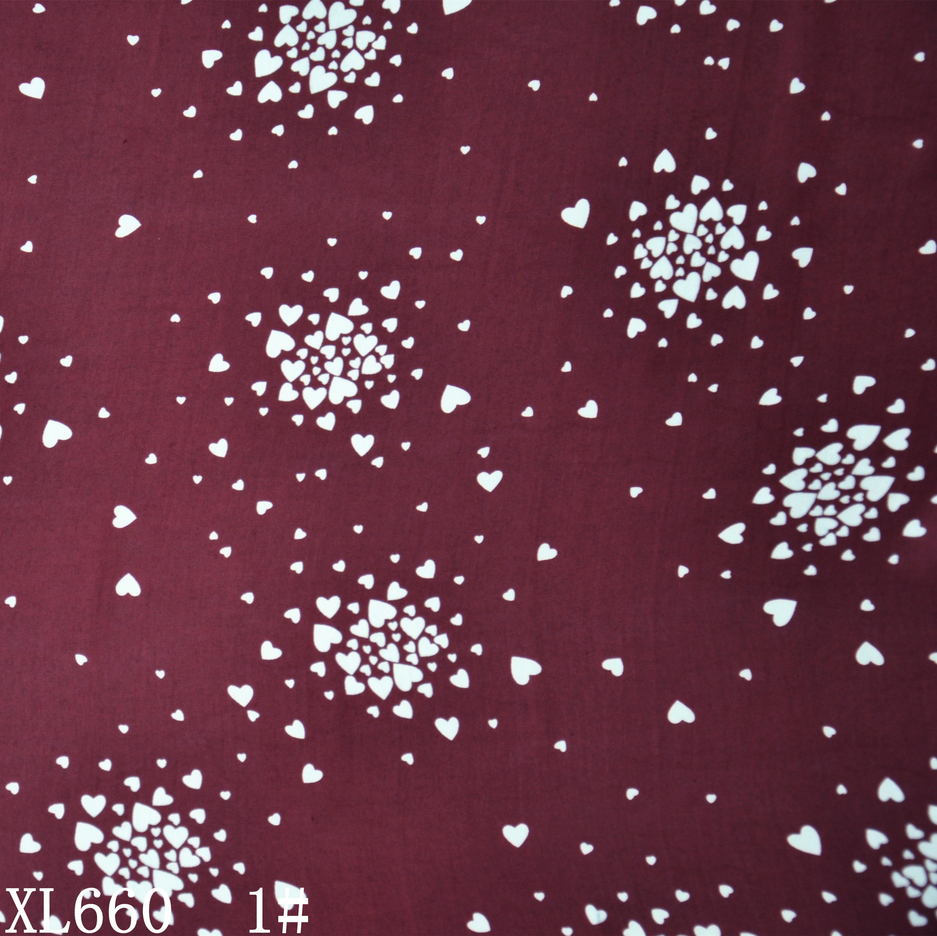 【翔龙印花 XL660】现代时尚大方 大小爱心雪纺印花