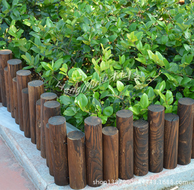 outdoors gardening enclosure Carbonize Anticorrosive guardrail enclosure Garden Roundwood solid wood fence Wooden fence Vegetable garden