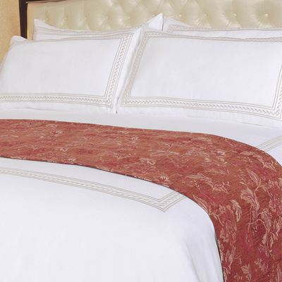 高档酒店宾馆布草床上用品四件套 时尚300根平纹绣花四件套批发|ms