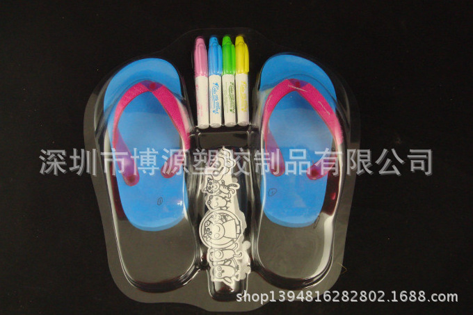 深圳厂家：热压吸塑【沙滩拖吸塑包装】