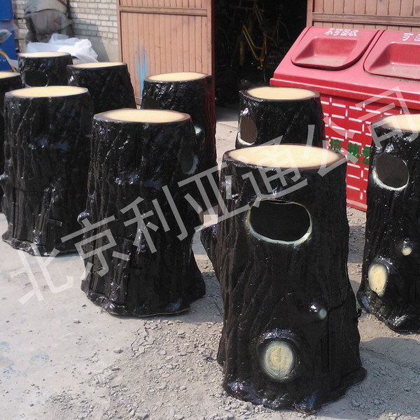 垃圾桶、树墩垃圾桶、造型垃圾桶、玻璃钢垃圾桶