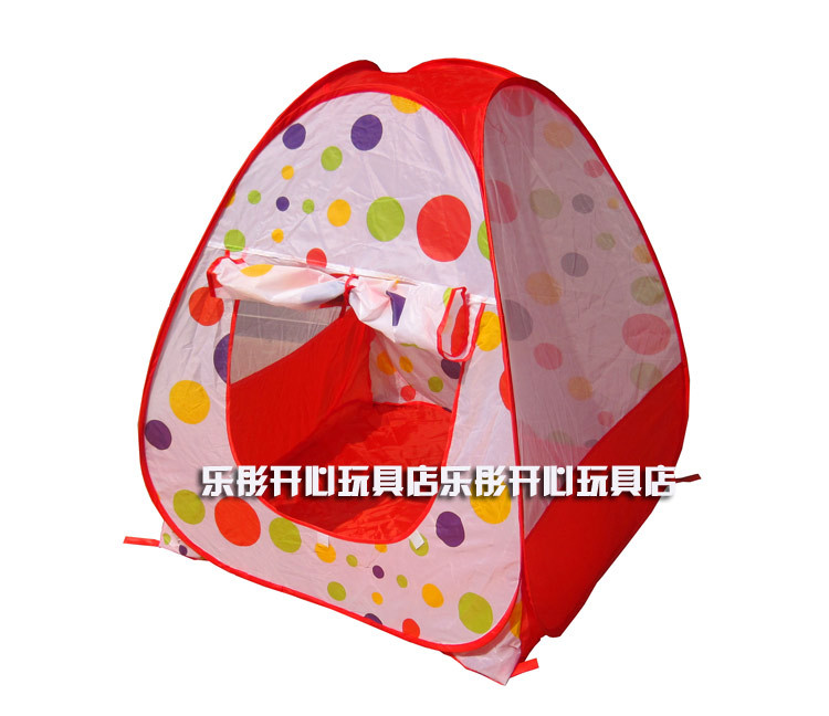 现货批发现货供应 儿童帐篷 红色花点 游戏帐篷|ru