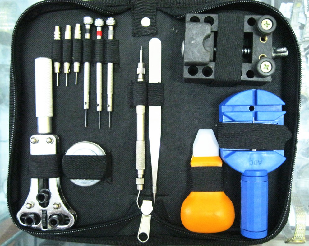 修表工具套装 维修工具包 钟表工具 拆表带器 开表器 工具套装