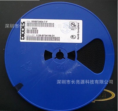 贴片三管DIODES品牌 MMBT3904-7-F SOT-23封装 MMBT3904