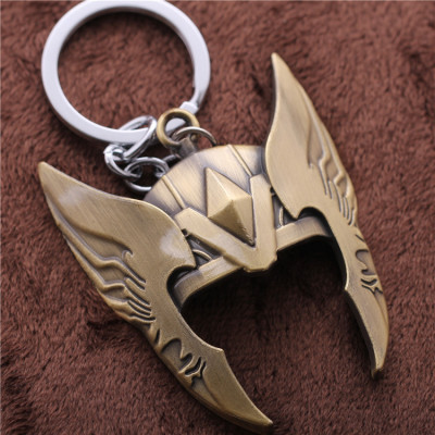 外贸热销 欧美电影周边新款 雷神面具匙扣 礼品匙扣 合金挂件批发|ms