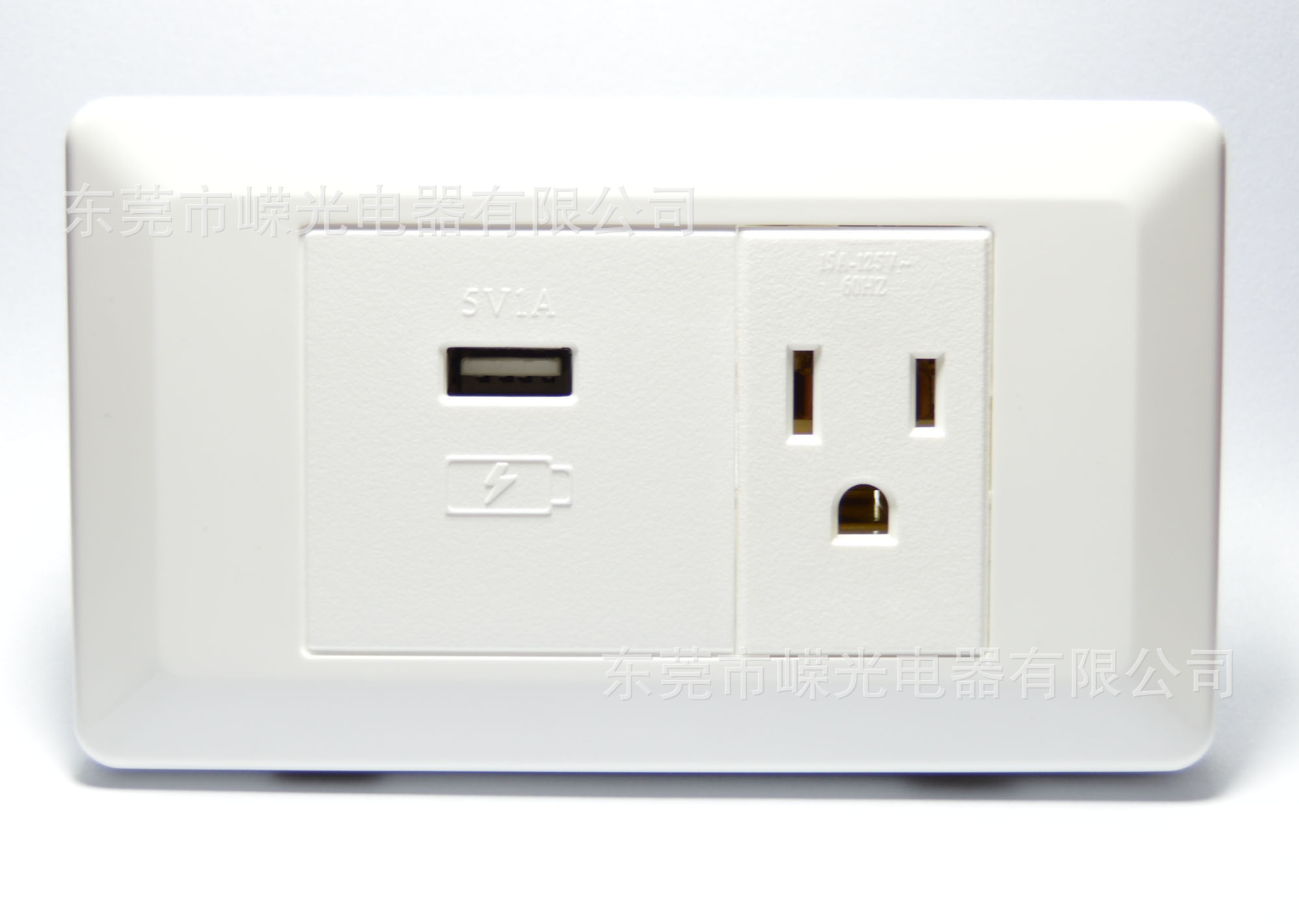 US-207 供应USB墙壁插座 美式壁插 酒店床头充电面板 USB壁充