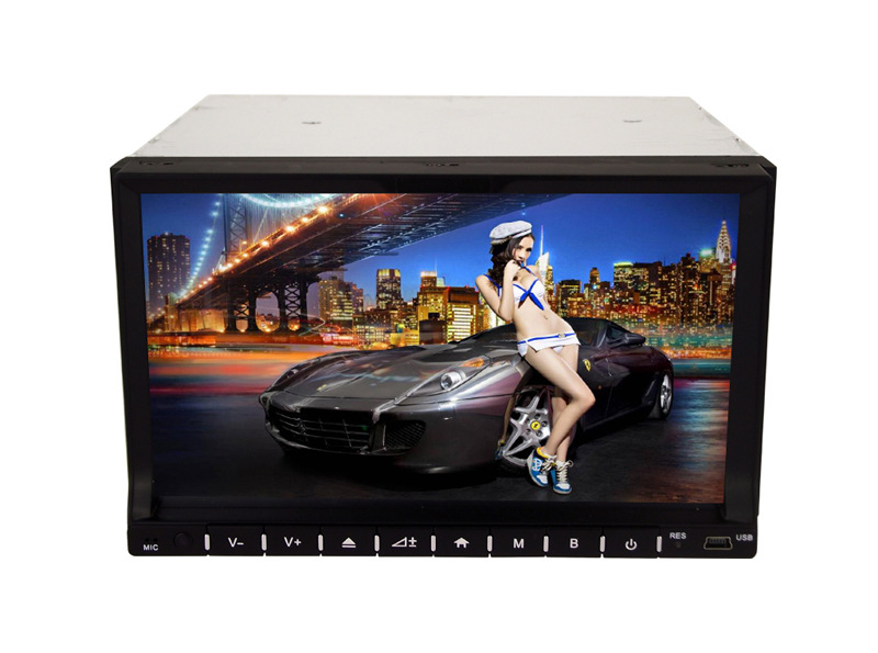 通用GPS车载收音机,7寸下滑面板车载DVD,RDS,BT,AUX,1080P,IPOD|ru